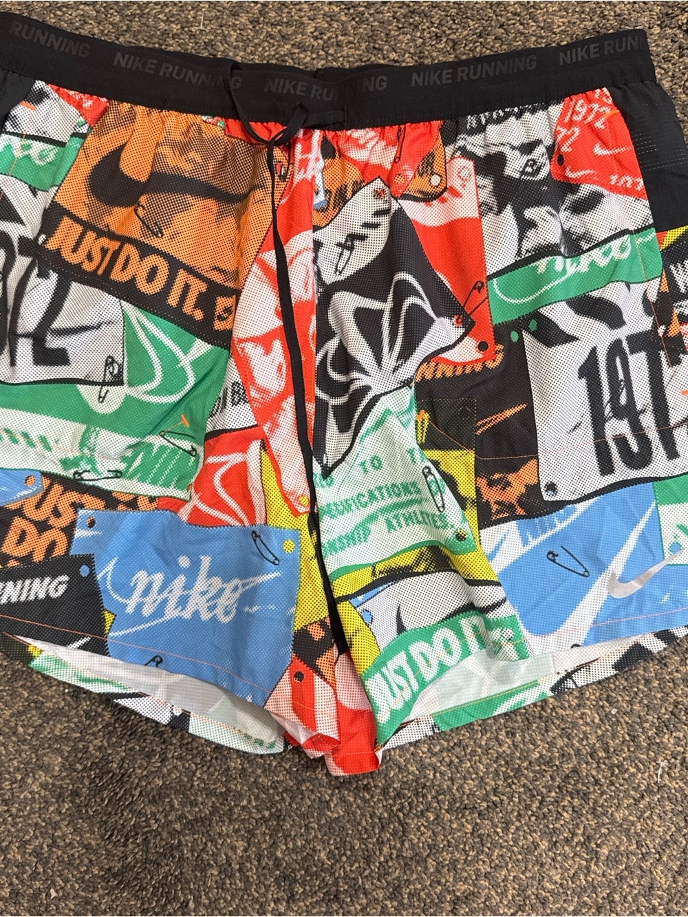 Nike Men’s Multicolor Patchwork Running Shorts